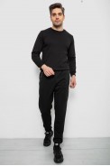 Спортивні штани чоловічі на флісі, колір чорний, 244R41553 - фото № 1