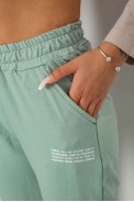 Спортивні штани жіночі  -уцінка, колір м'ятний, 238R5052-1-U-6 - фото № 4