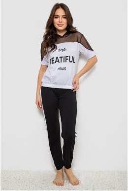 Піжама жіноча  -уцінка, колір білий, 243R1488-003-U-15