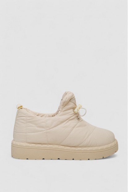 Дутики жіночі зимові на хутрі, колір бежевий, 248RFM04