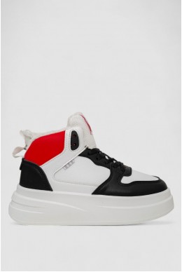 Кроссовки женские зимние на меху, цвет бело-черный, 248RLM50