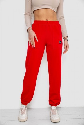 Спортивні штани жіночі, колір червоний, 247R4670