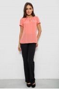 Блуза однотонна  -уцінка, колір персиковий, 230R112-U-8 оптом - фото № 1
