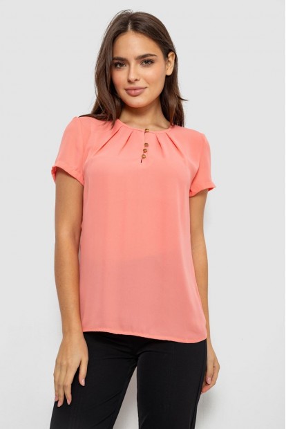 Блуза однотонна  -уцінка, колір персиковий, 230R112-U-8