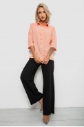 Блуза классическая однотонная  -уценка, цвет персиковый, 230R1110-U-36 - фото № 1