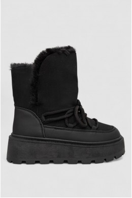 Уггі жіночі на хутрі, колір чорний, 243RBB