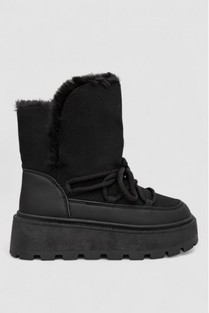 Уггі жіночі на хутрі, колір чорний, 243RBB