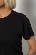 Футболка жіноча однотонна, колір чорний, 129R8900-2 - фото № 4
