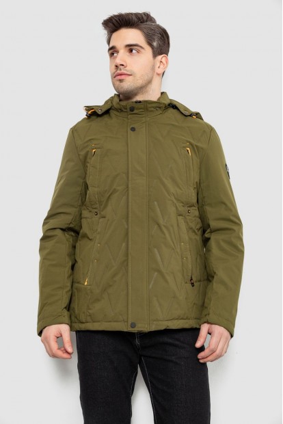 Куртка чоловіча демісезонна з капюшоном, колір хакі, 244RL9159AL