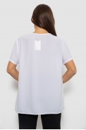 Блуза однотонная  -уценка, цвет белый, 230R112-15-U-9 - фото № 3