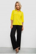 Блуза классическая однотонная  -уценка, цвет желтый, 230R1110-U-38 - фото № 1