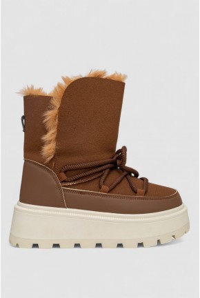 Уггі жіночі на хутрі, колір коричневий, 243RBB
