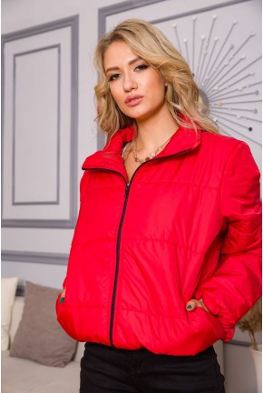 Куртка женская стеганая, цвет красный, 190R011-1
