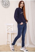 Женские джинсы скинни, синего цвета, 129R603