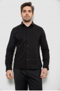 Рубашка мужская однотонная, цвет черный, 186R2066 - фото № 0