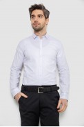 Рубашка мужская однотонная, цвет белый, 186R2066 - фото № 0