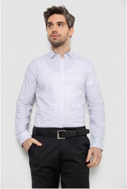 Рубашка мужская однотонная, цвет белый, 186R2066