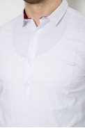 Рубашка мужская однотонная, цвет белый, 186R2066 - фото № 4
