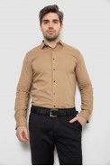 Рубашка мужская однотонная, цвет бежевый, 186R2066 оптом - фото № 0
