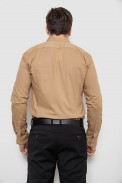 Рубашка мужская однотонная, цвет бежевый, 186R2066 оптом - фото № 3