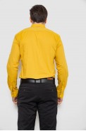 Рубашка мужская однотонная, цвет горчичный, 186R2066 - фото № 3