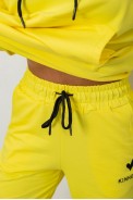 Спортивный костюм женский двухнитка  -уценка, цвет желтый, 214R1419-007-U-43 - фото № 5