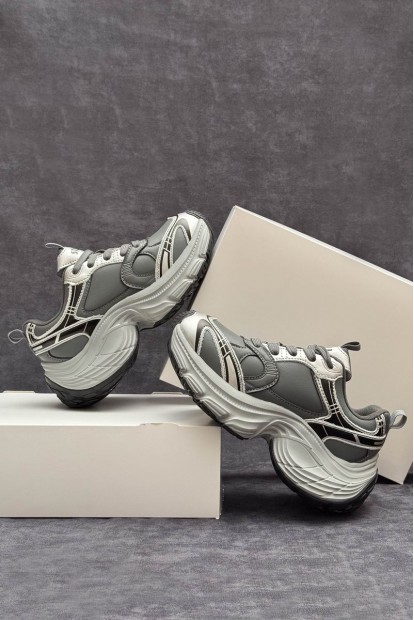 Кроссовки женские демисезонные, цвет темно-серый, 248RCX1520