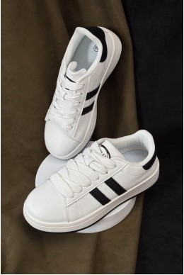 Кеди жіночі, колір біло-чорний, 248RJH100-9