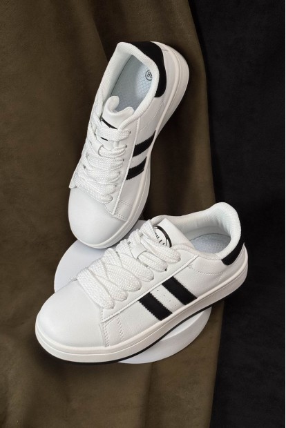 Кеди жіночі, колір біло-чорний, 248RJH100-9