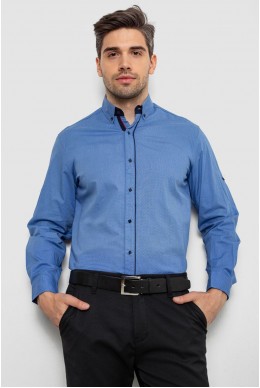 Рубашка мужская с принтом, цвет голубой, 214R16111-1