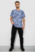 Футболка мужская с принтом, цвет джинс, 244R5517 - фото № 1