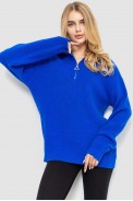 Свитер женский oversize, цвет электрик, 204R169 оптом - фото № 4