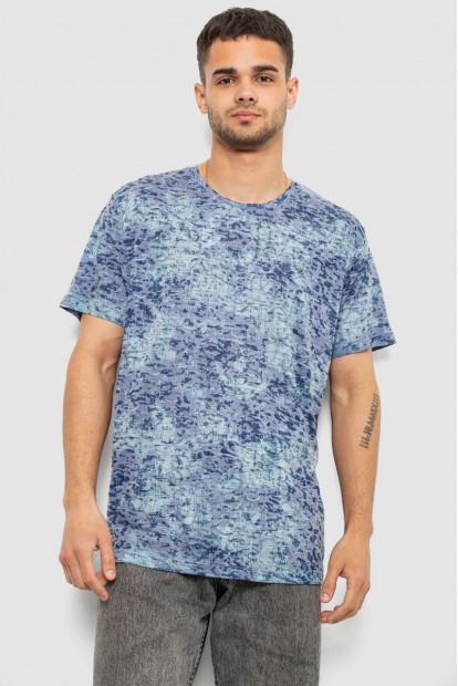 Футболка чоловіча з принтом, колір синій, 244R5517