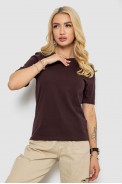 Футболка жіноча однотонна  -уцінка, колір шоколадний, 241R1800-U-14 - фото № 0