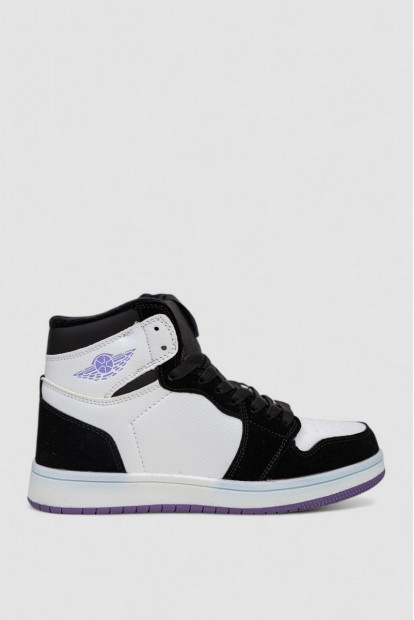 Кросівки жіночі зимові на хутрі  -уцінка, колір чорно-білий, 248RHB470-U-4