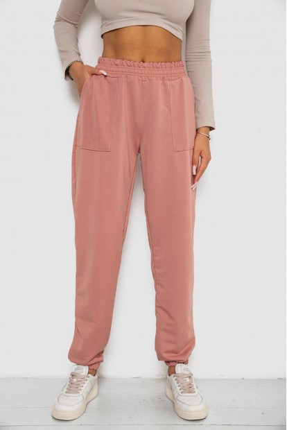 Спортивні штани жіночі  -уцінка, колір пудровий, 238R347-1-U-18