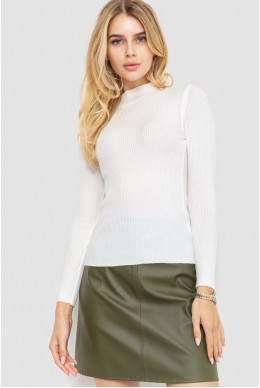 Водолазка жіноча однотонна  -уцінка, колір білий, 204R019-U-1