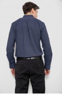 Сорочка чоловіча однотонна з принтом, колір синій, 186R2082 - фото № 3