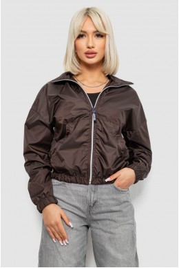 Вітровка жіноча однотонна без підкладки, колір шоколадний, 257R362