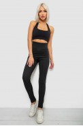 Лосини жіночі однотонні, колір чорний, 214R337 оптом - фото № 1