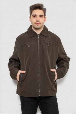 Куртка мужская демисезонная однотонная, цвет темно-зеленый, 244R033B