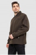 Куртка чоловіча демісезонна однотонна, колір темно-зелений, 244R033B оптом - фото № 2