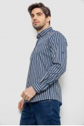 Рубашка мужская в полоску, цвет серо-синий, 186RM01 - фото № 2