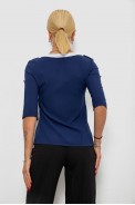 Блуза классическая   -уценка, цвет синий, 230R111-U-16 - фото № 3