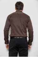 Рубашка мужская однотонная, цвет шоколадный, 186R6917 - фото № 3