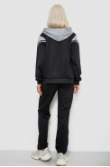 Спортивний костюм жіночий двонитка, колір чорний, 244R9126 - фото № 3