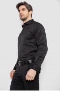 Рубашка мужская однотонная, цвет черный, 186R6917 - фото № 2