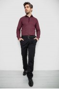 Рубашка мужская однотонная с принтом, цвет сливовый, 186R2008 - фото № 1
