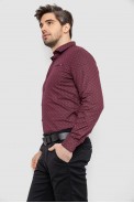 Рубашка мужская однотонная с принтом, цвет сливовый, 186R2008 - фото № 2