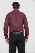Рубашка мужская однотонная с принтом, цвет сливовый, 186R2008 - фото № 3